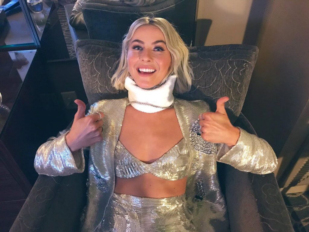 Julianne Hough neck brace