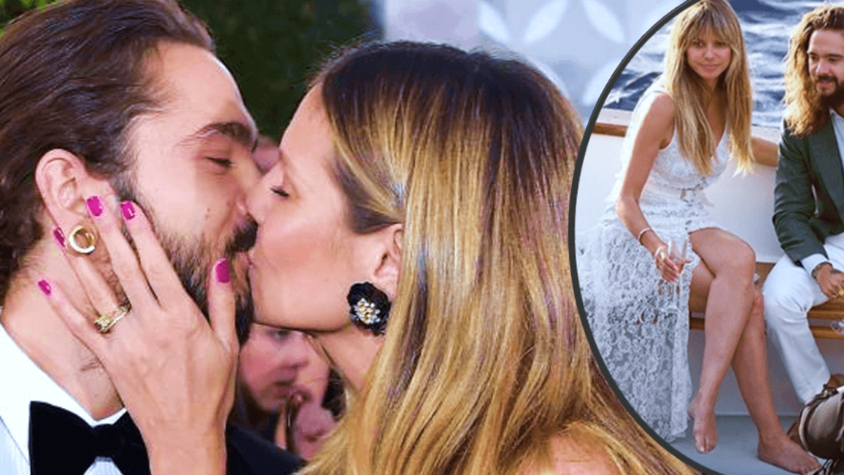 Video Caught Heidi Klum And Tom Kaulitz S Romantic Moments At Their Private Yacht Wedding Party
