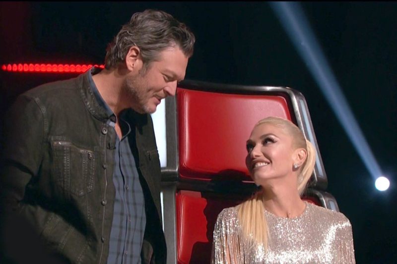Blake Shelton and Gwen Stefani on "The Voice"