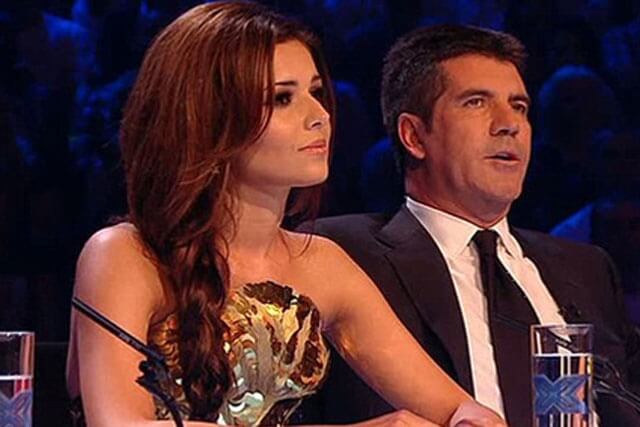 Cheryl and Simon Cowell judging on "The X Factor"