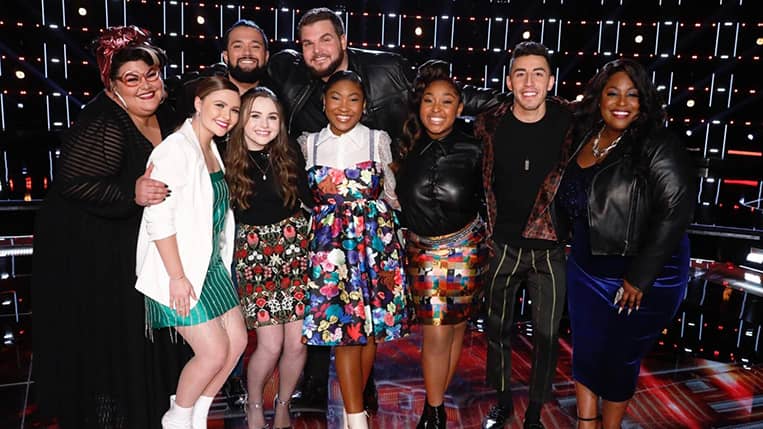 The Top 8 artists on Season 17 of "The Voice"