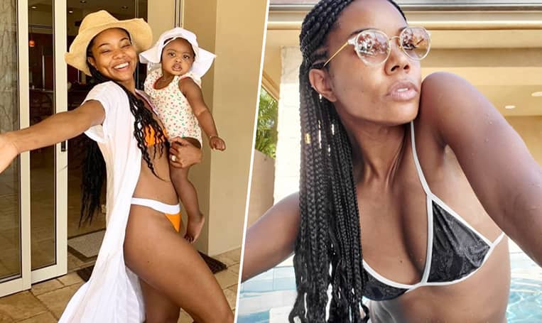 Gabrielle Union on vacation with family