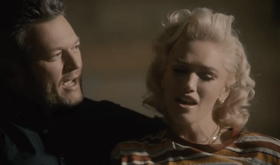 Blake Shelton and Gwen Stefani in the "Nobody But You" video