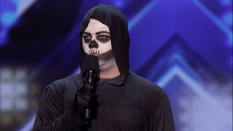 Death performs comedy on "AGT"