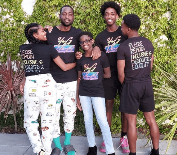 Gabrielle Union and Dwyane Wade's family