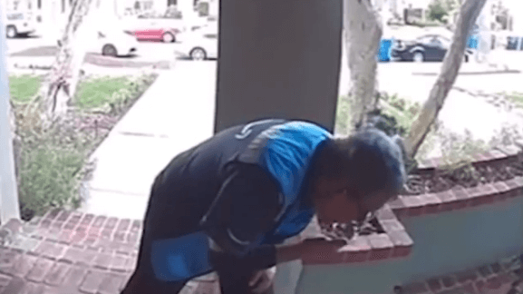 Amazon Delivery Worker SPITTING On Package Caught On Tape Will Send Chills Down Your Spine