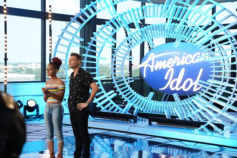 Courtney Timmons and Ryan Seacrest on "American Idol"