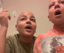 Girl Shaves Eyebrows For Sister Battling Cancer In Heartwarming Video