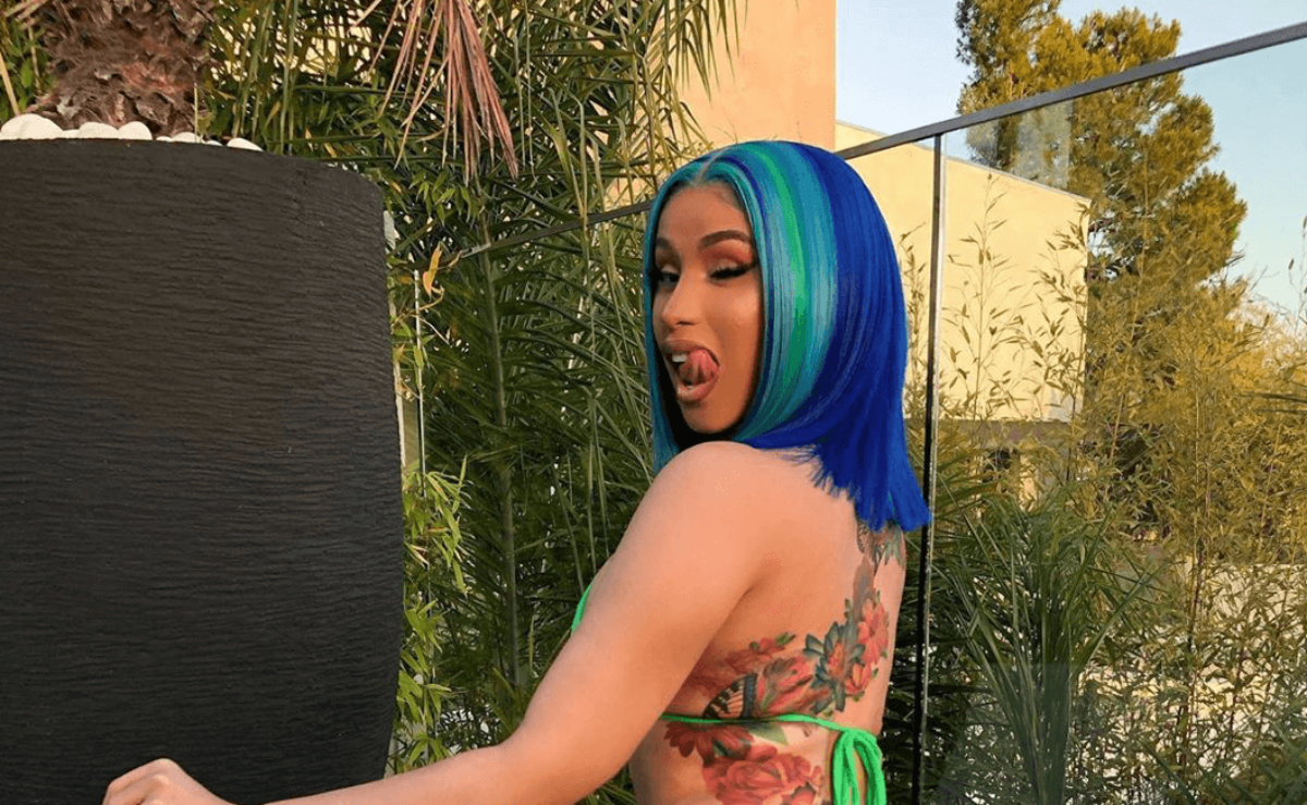 Closer Look At Cardi B S New Colorful Back Tattoo That Took 60 Hours To Complete Video