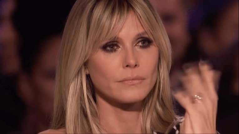 Heidi Klum cries during the "AGT" premiere