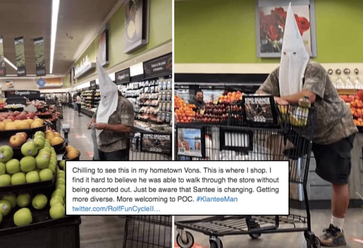 Man Wears Chilling KKK Hood Whilst Shopping & Twitter Is Freaking Out