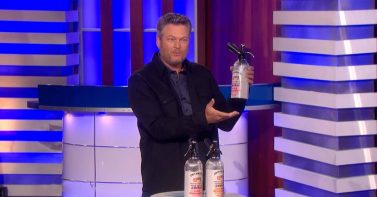 Blake Shelton Promotes Smithworks Hard Seltzer by Spraying It at Fans