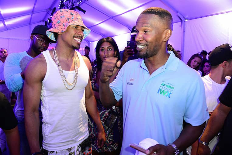 Nick Cannon and Jamie Foxx