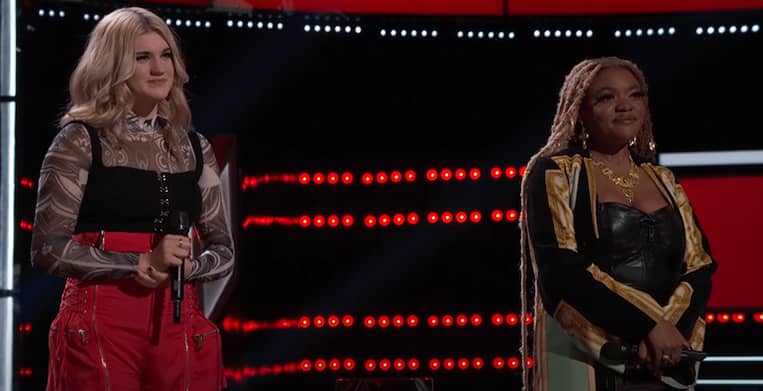 Hailey Green and Libianca the voice knock out