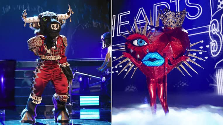 The Masked singer bull and queen of hearts