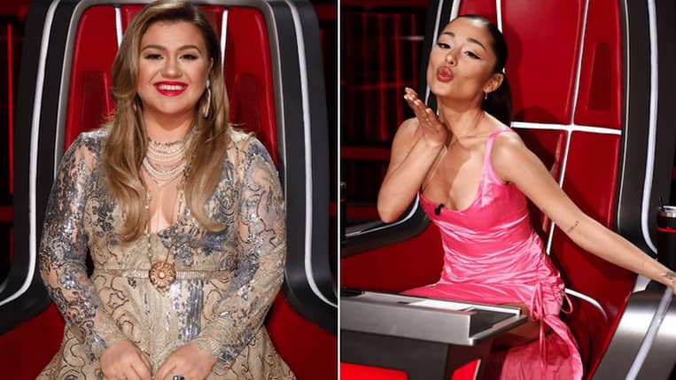 The Voice Ariana Grande and Kelly Clarkson