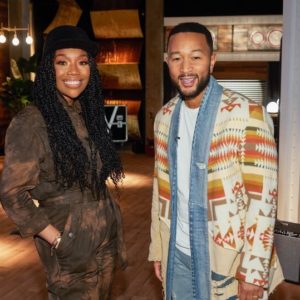 John Legend and Brandy the voice