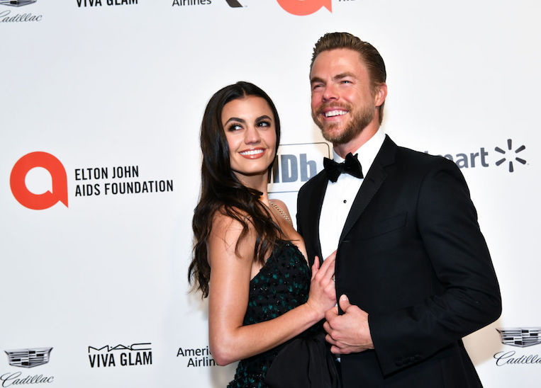 Derek Hough and Hayley Erbert at 28th Annual Elton John AIDS Foundation Academy Awards Viewing Party