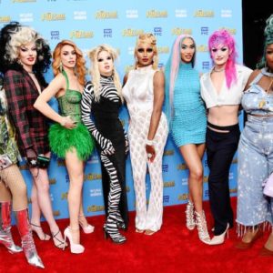 Daya Betty, Bosco, Jasmine Kennedie, Willow Pill, Angeria Paris VanMichaels, Kerri Colby, Lady Camden, Kornbread "The Snack" Jeté at RuPaul's Drag Race Season 14 FYC Party at Rocco's West Hollywood