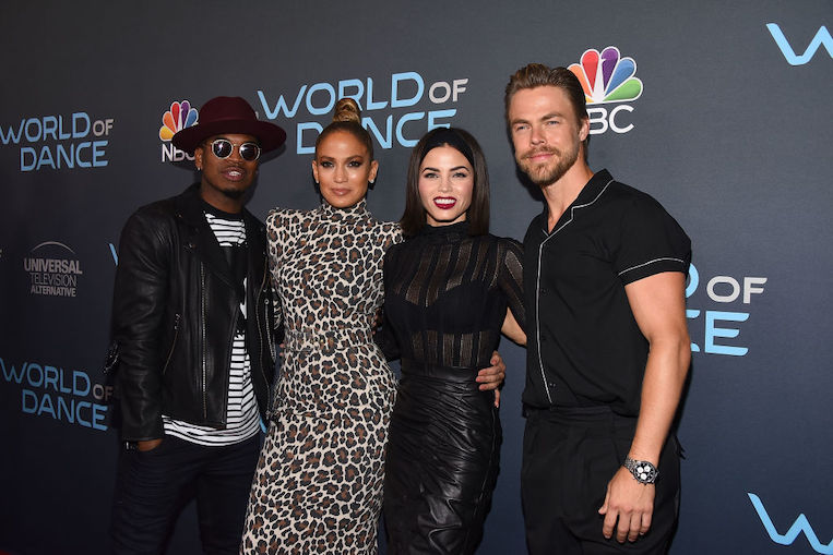 Ne-Yo, Jennifer Lopez, Jenna Dewan and Derek Hough at 'World of Dance' Event