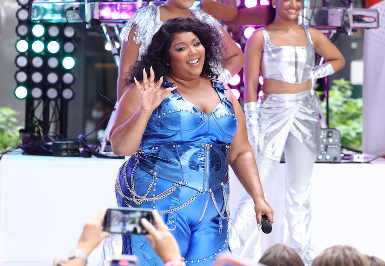 Lizzo performs on 