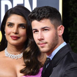 Priyanka Chopra Jonas and Nick Jonas at the 77th Annual Golden Globe Awards