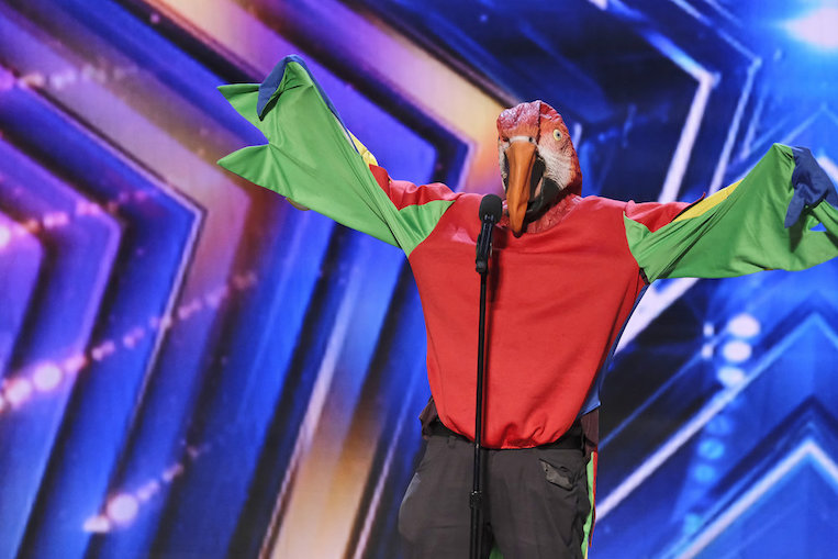 Parrot Man auditions for 'America's Got Talent'