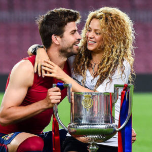 Gerard Pique and Shakira at Barcelona v Athletic Club Copa Del Rey Final
