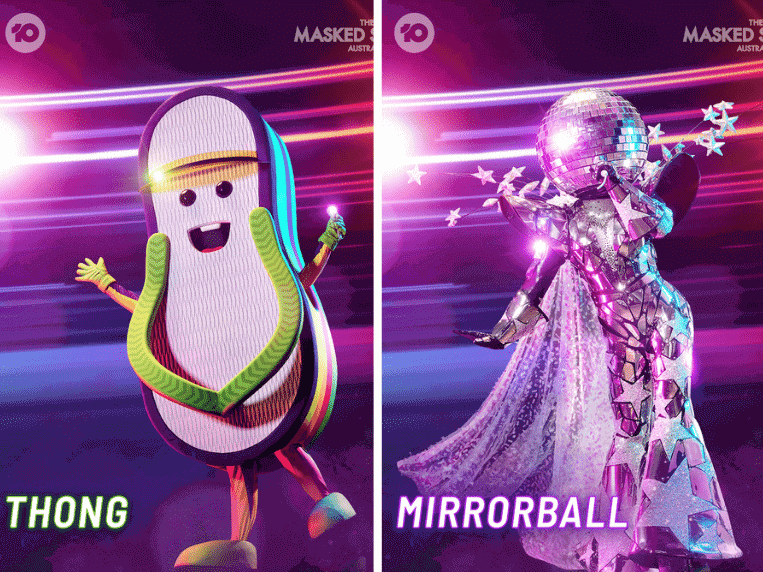 'The Masked Singer' Thong and Mirrorball costumes