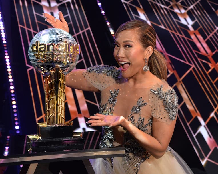 Carrie Ann Inaba shows off the 'Dancing With the Stars' mirrorball