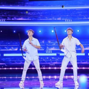 The Cline Twins perform in the 'America's Got Talent' Qualifiers Round