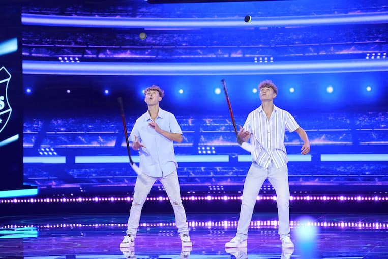 The Cline Twins perform in the 'America's Got Talent' Qualifiers Round