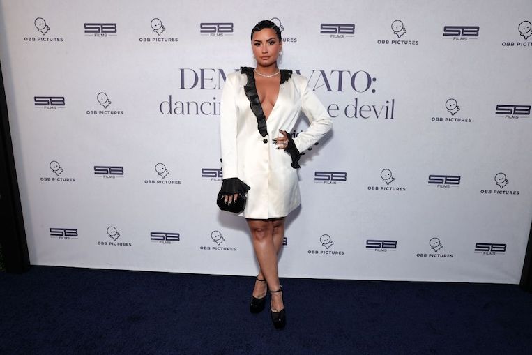 Demi Lovato at the "Demi Lovato: Dancing With the Devil Premiere"