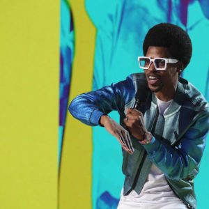 Mike E Winfield performs in the 'America's Got Talent' live shows