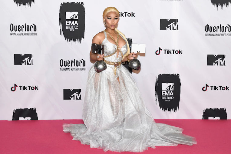 Nicki Minaj in the MTV EMAs winners room