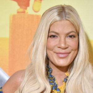 Tori Spelling on the "Minions: The Rise of Gru" Los Angeles Premiere Red Carpet