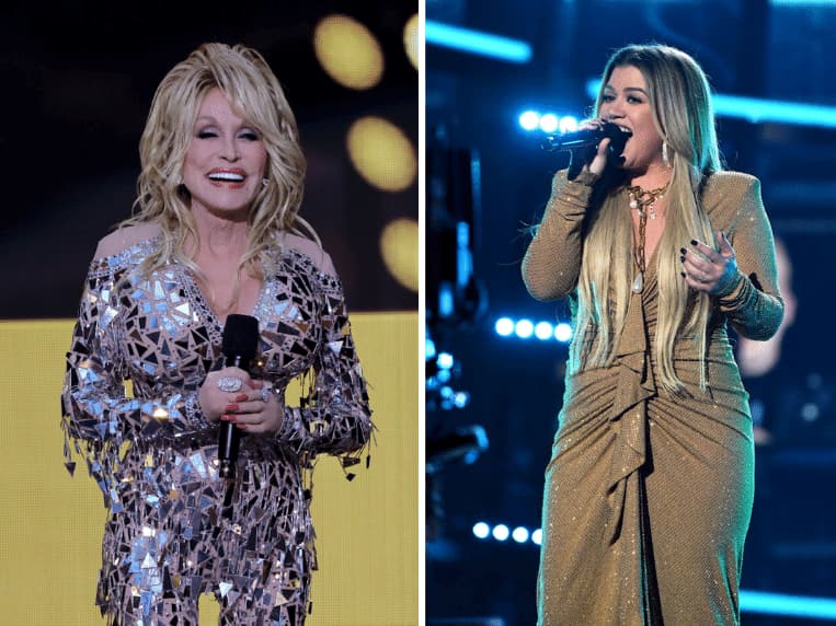 Dolly Parton at the 57th Academy of Country Music Awards, Kelly Clarkson at the 2020 Billboard Music Awards