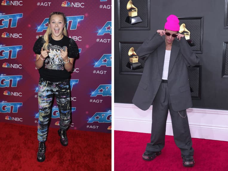 JoJo Siwa on the 'America's Got Talent' red carpet, Justin Bieber at the 64th Annual Grammy Awards