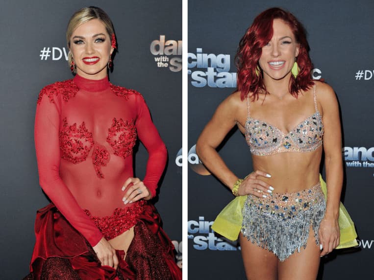 Lindsay Arnold, Sharna Burgess on the 'Dancing With the Stars' red carpet
