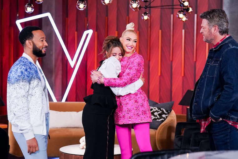John Legend, Camila Cabello, Gwen Stefani, and Blake Shelton on 'The Voice' season 22