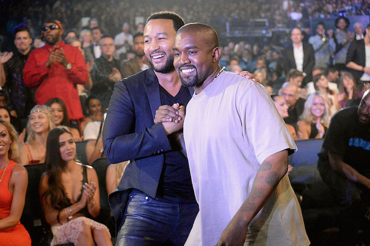 John Legend, Kanye West at the 2015 MTV Video Music Awards