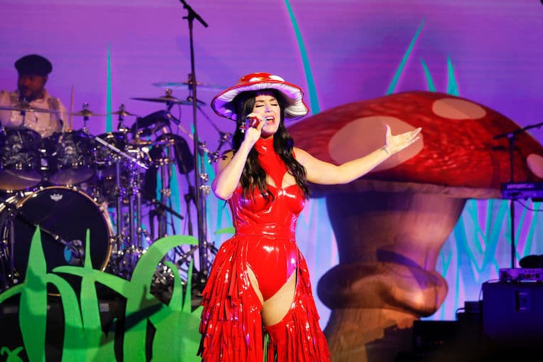 Katy Perry performs on the Norwegian Cruise Line