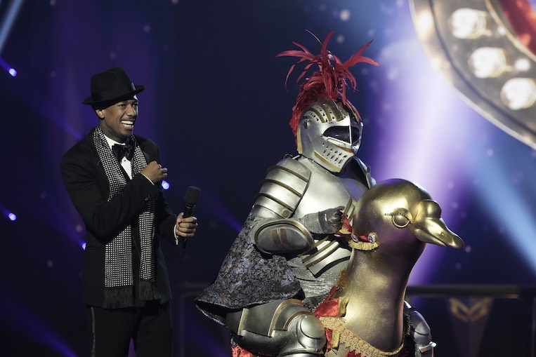 Nick Cannon and Knight on 'The Masked Singer' season 8