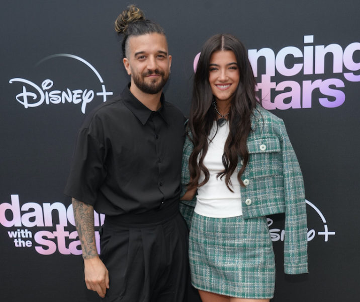 Mark Ballas, Charli D'Amelio at the 'Dancing With the Stars' Cast Reveal
