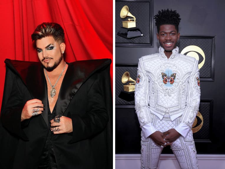 Adam Lambert at Harris Reed September 2022 Show, Lil Nas X at the 64th Annual GRAMMY Awards