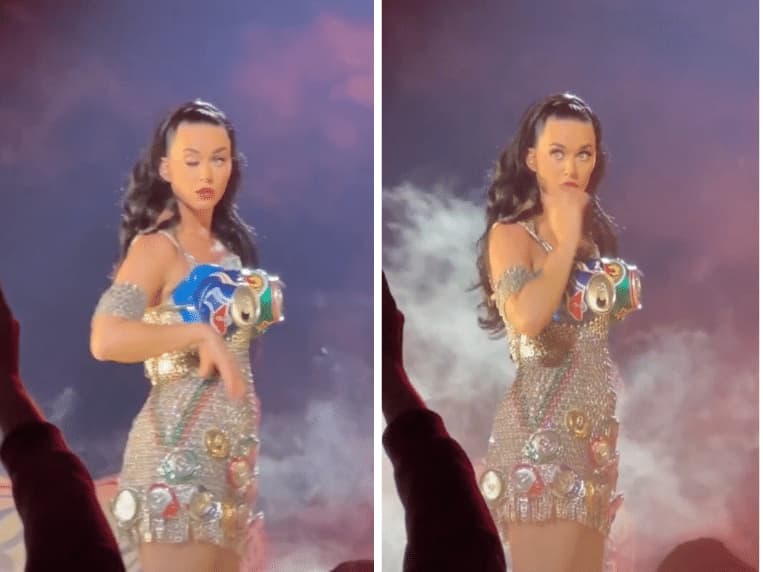 Katy Perry's eye glitches during Las Vegas Show