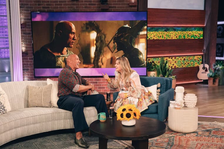 Dwayne Johnson and Kelly Clarkson on 'The Kelly Clarkson Show'