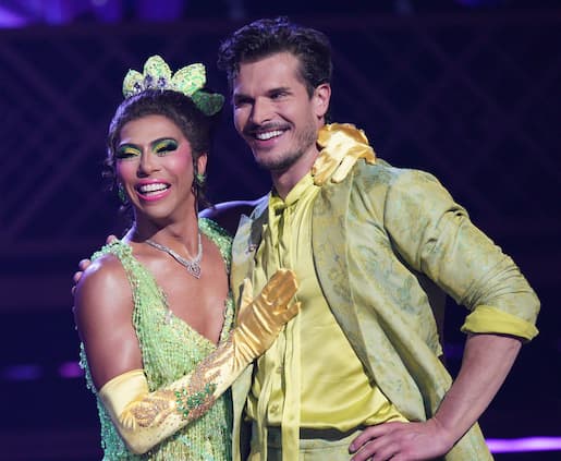 Shangela and Gleb Savchenko perform in 'Dancing With the Stars's Disney+ Night