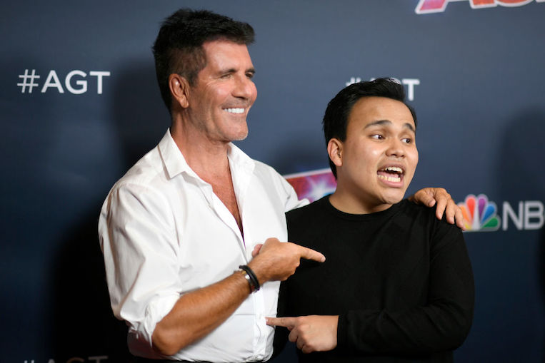 Simon Cowell and Kodi Lee on the 'America's Got Talent' red carpet