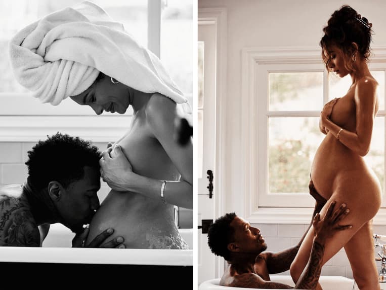 Nick Cannon Poses Nude With Alyssa Scott in Paternity Photoshoot